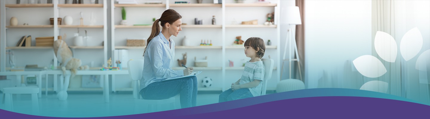 Blossom ABA therapist working with a child.