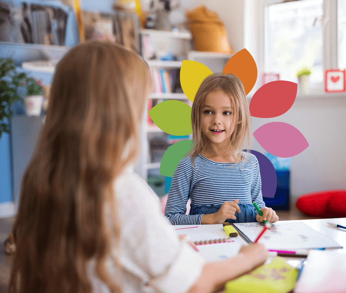 Bright, welcoming Blossom clinic playroom.